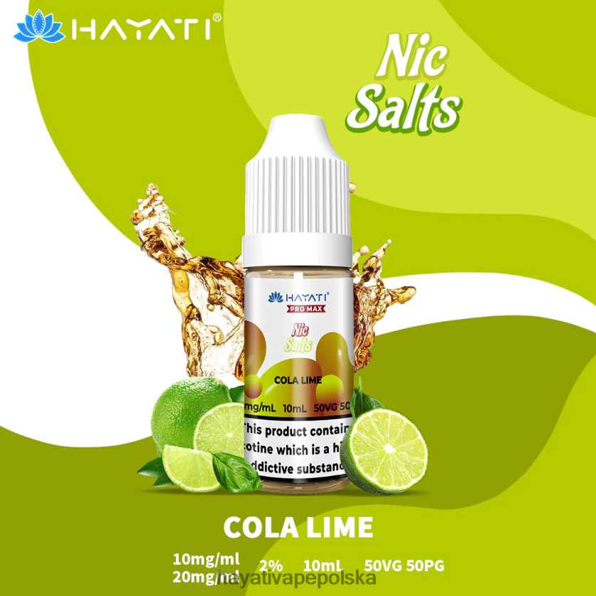 Hayati Vape Near Me | Hayati Pro Max sole niczne cola-limonka 620XTZ237