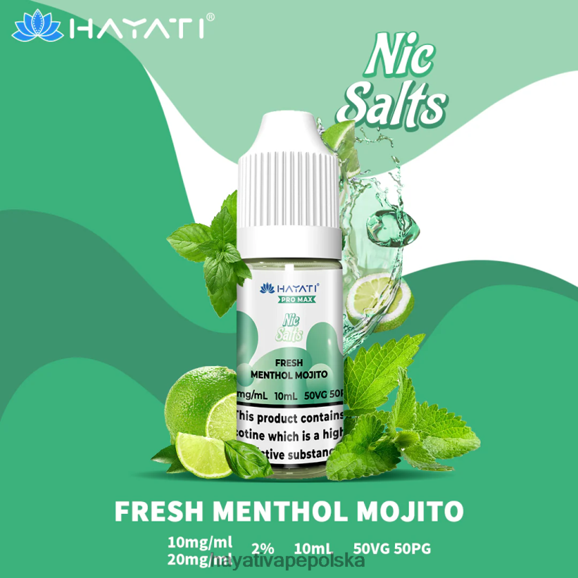 Hayati Vape Shop | Hayati Pro Max sole niczne świeże mentolowe mojito 620XTZ239