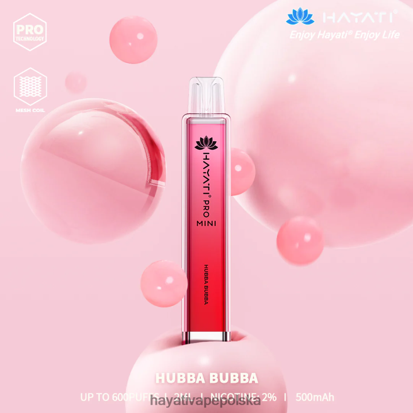 Hayati Danmark | Hayati Pro Mini jednorazowe Hubba Bubba 620XTZ11