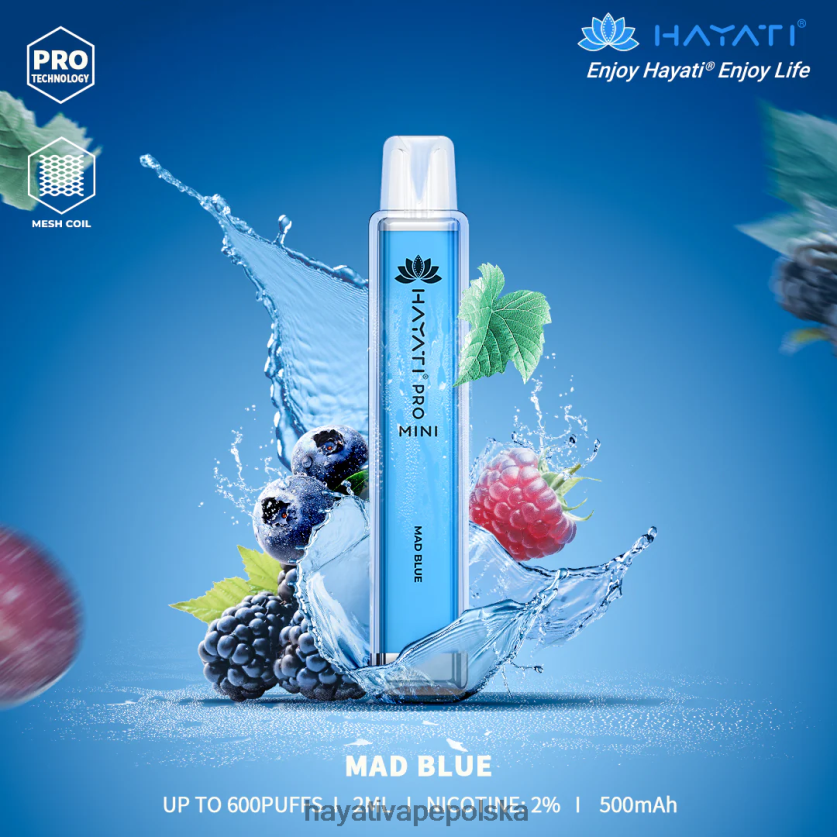 Hayati Vape Price | Hayati Pro Mini jednorazowe szalony niebieski 620XTZ15