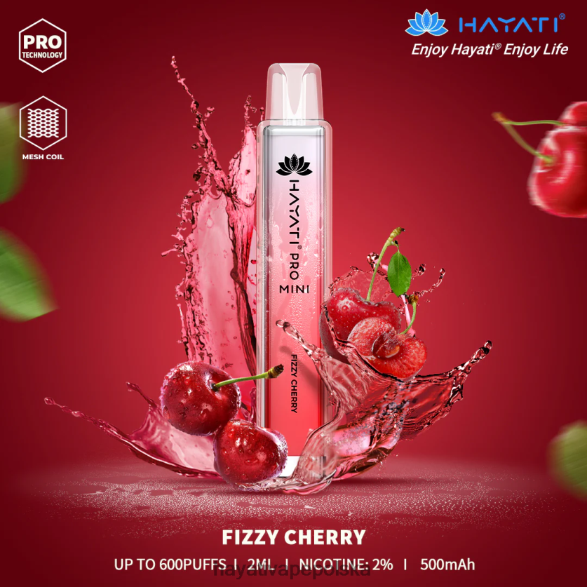 Hayati Vape Shop | Hayati Pro Mini jednorazowe musująca wiśnia 620XTZ9