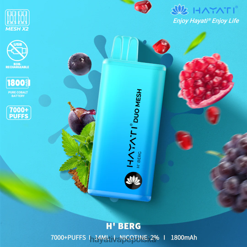 Hayati Danmark | Hayati Duo Mesh jednorazowe h'berg 620XTZ171