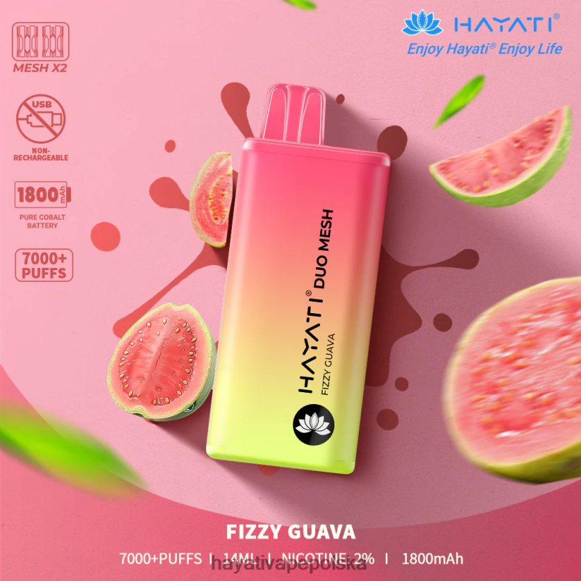 Hayati Vape Shop | Hayati Duo Mesh jednorazowe gazowana gujawa 620XTZ169