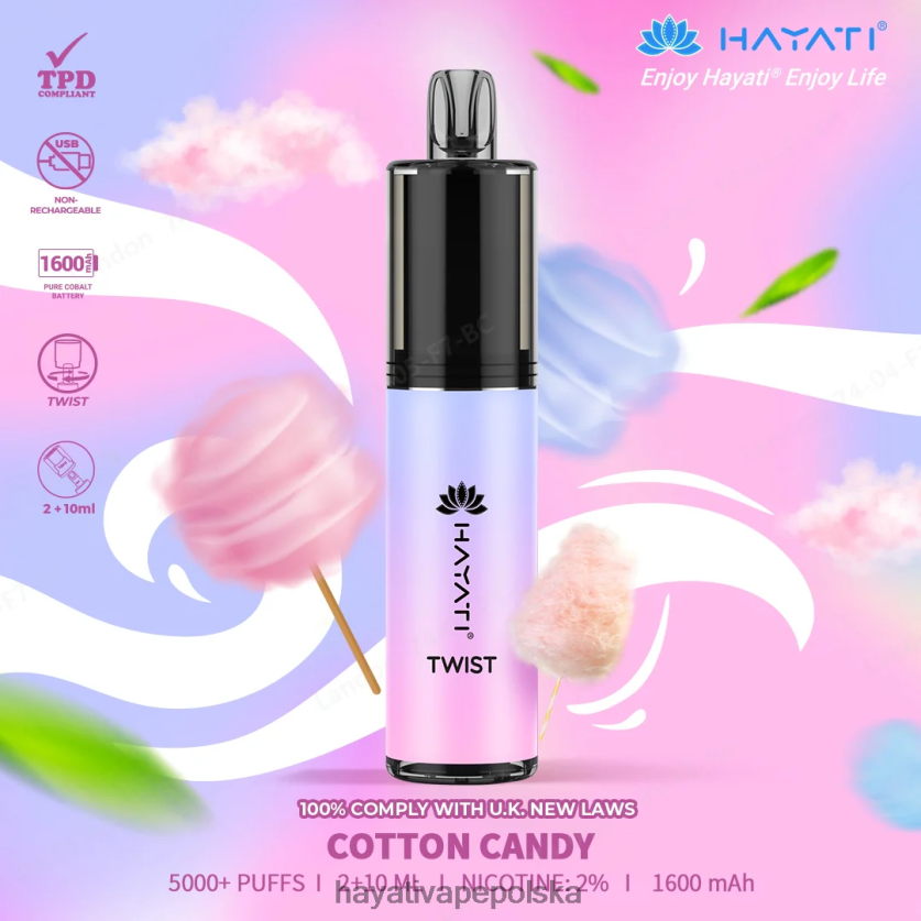 Hayati Vape Near Me | Hayati Twist jednorazowe wata cukrowa 620XTZ67