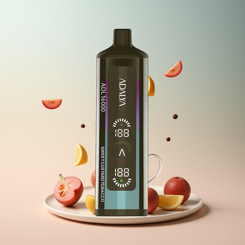 Adalya ADL 16000 PRO Słodki Krem Tytoniowy z Cyfrowym Ekranem i 1000 mAh