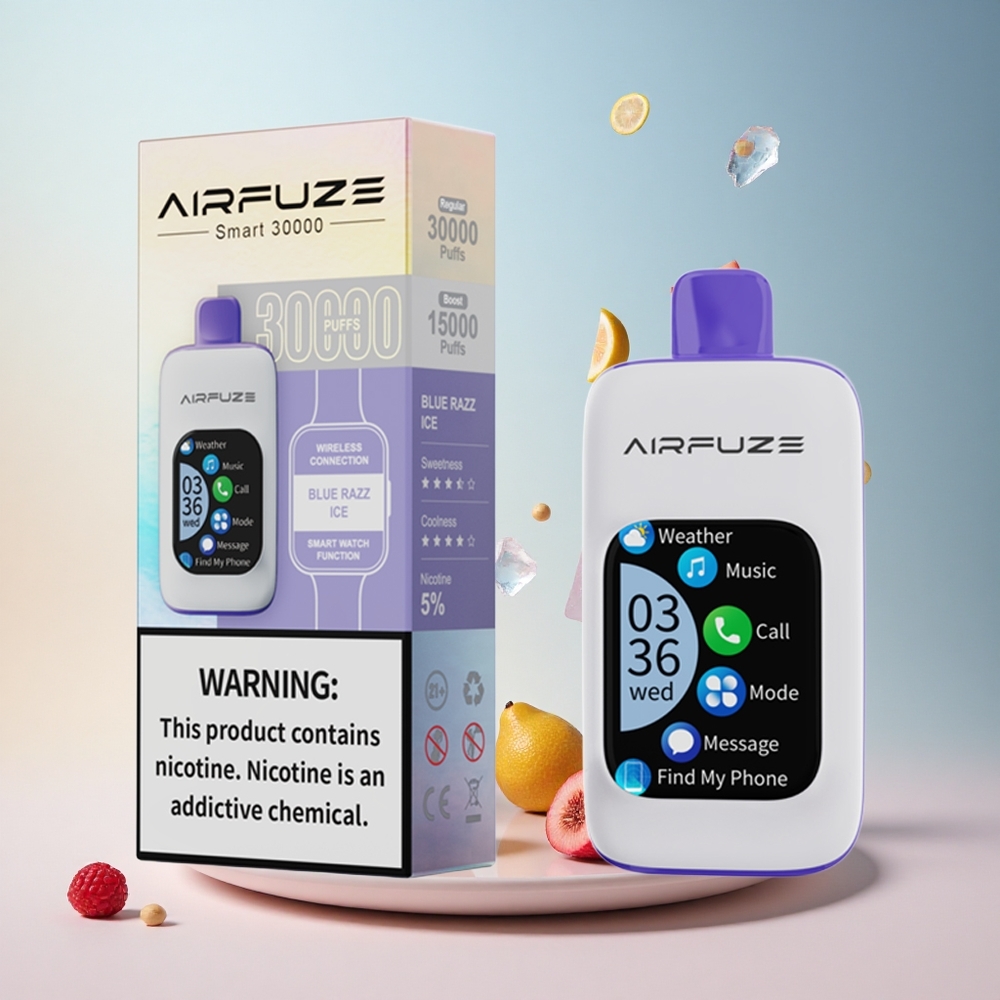 AirFuze Smart 30000 Lodowy Błękit Malina 5% nikotyny 900mAh