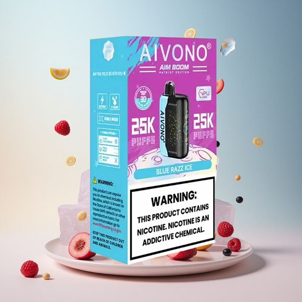 Aivono Aim Boom 25000 Lodowy Niebieski Malinowy 0% nikotyny 650mAh