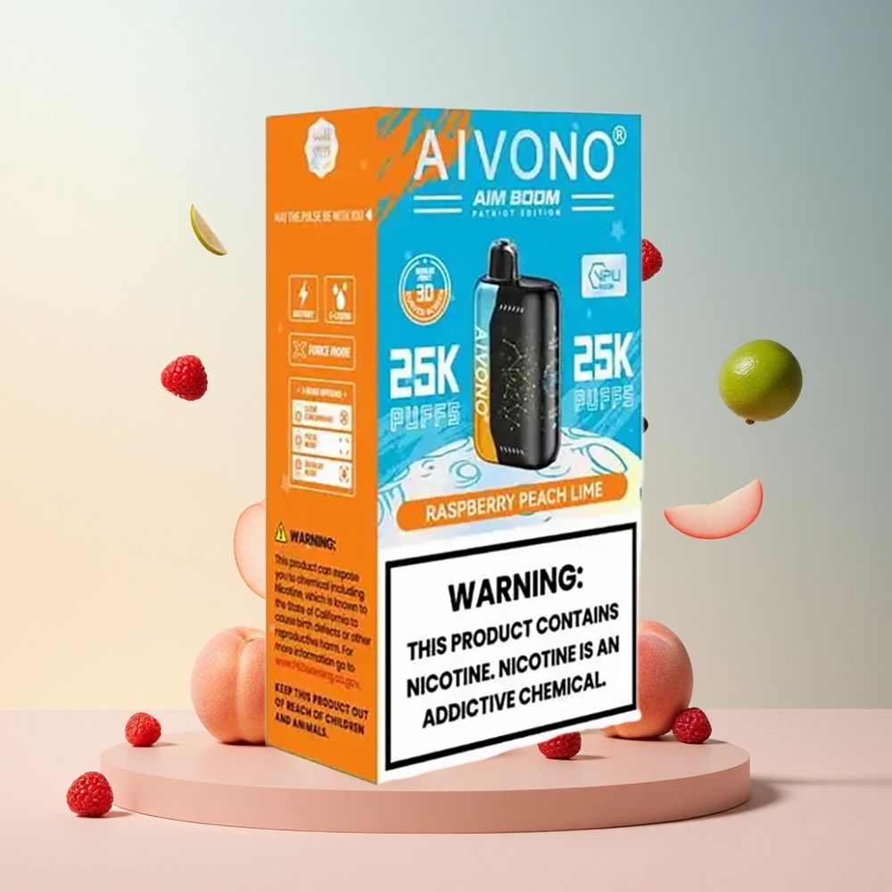 Aivono Aim Boom 25000 Malinowa Brzoskwinia Limonka 0% Nikotyny 650mAh