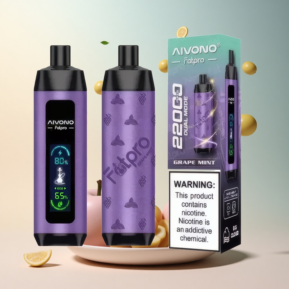 Aivono Aim Fatpro 22000 Winogrono Mięta 5% Nikotyna 600mAh