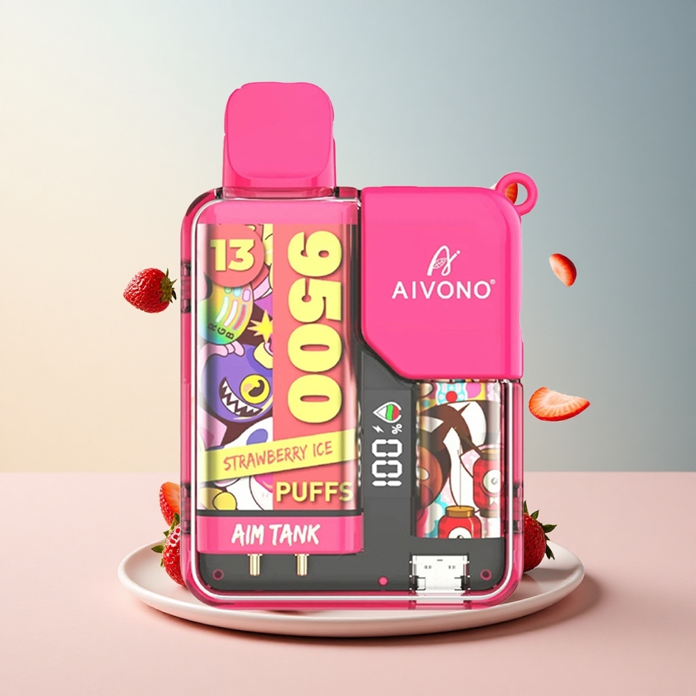 Aivono Aim Tank 9500 Truskawkowy Lód 18ml 650mAh 5% Nikotyna