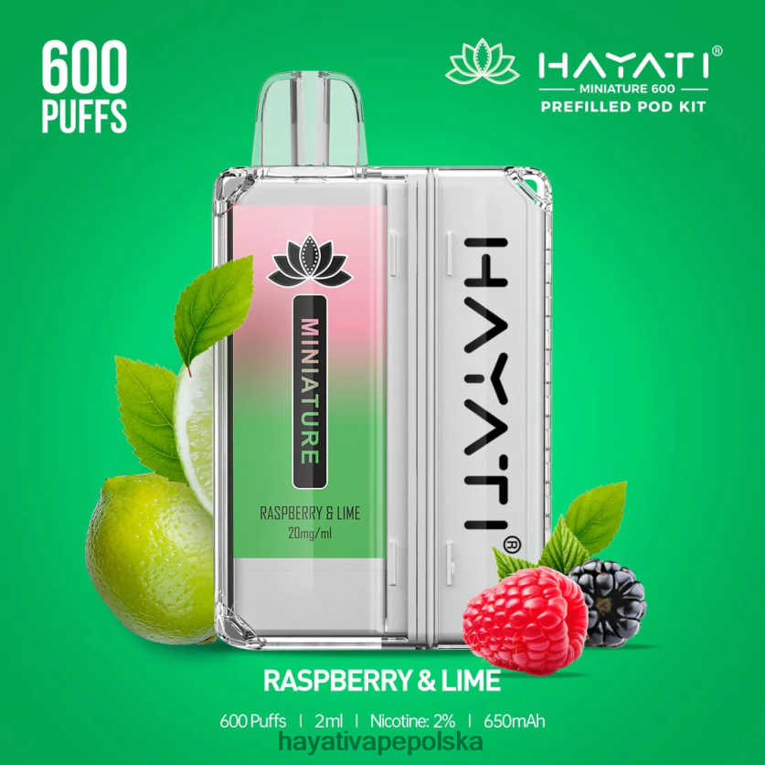 Hayati Dansk | Hayati Miniature Zestawy kapsułek na 600 sztuk malina i limonka 620XTZ43