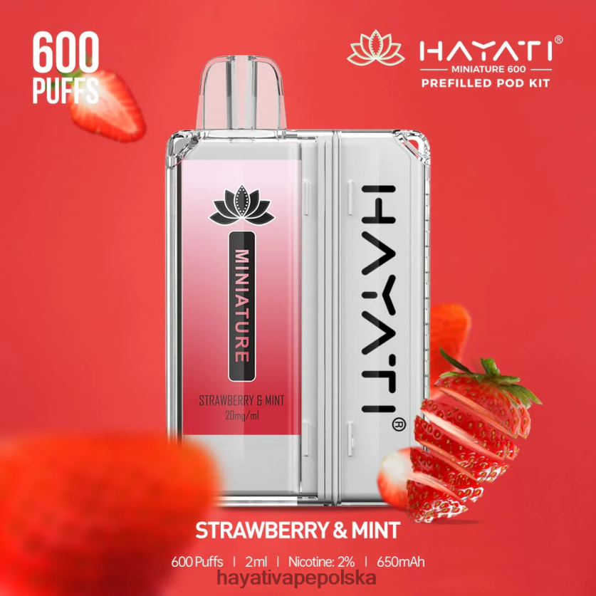 Hayati Vape Buy | Hayati Miniature Zestawy kapsułek na 600 sztuk truskawka i mięta 620XTZ46