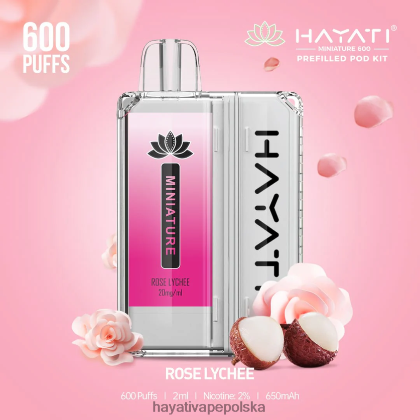 Hayati Vape Danmark | Hayati Miniature Zestawy kapsułek na 600 sztuk różane liczi 620XTZ44